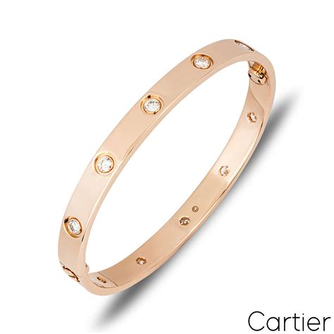 cartier bracelet rose gold with diamonds|cartier all diamond bracelet price.